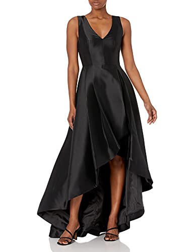 Calvin Klein Sleeveless V-Neck Gown with High-Low Design – Women’s Formal Dresses for Special Occasions